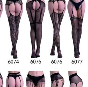 Garter Fishnet Thigh High Stockings